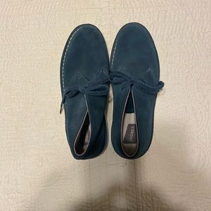 Clarks Suede Blue Boots. 10M Women’s